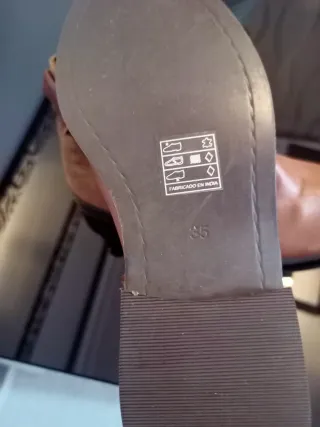 Botines de piel marrones y beige