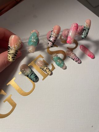 Uñas Press On Con kit de aplicación