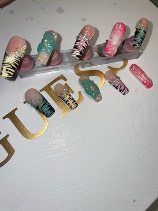 Uñas Press On Con kit de aplicación