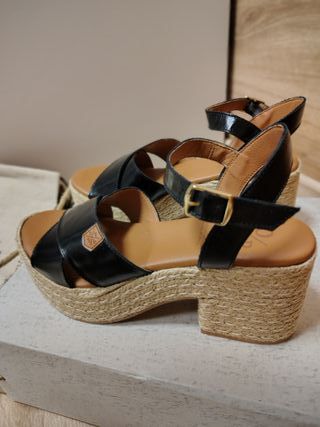 Sandalias Popa Brand negras talla 38
