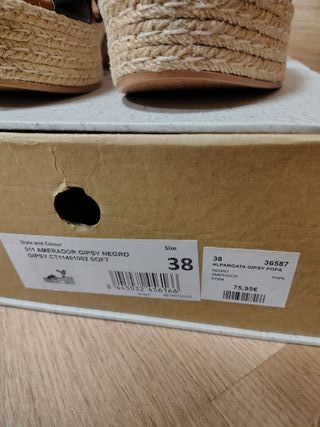 Sandalias Popa Brand negras talla 38