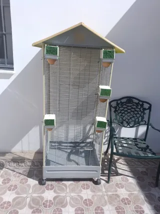 Jaula voladero grande para pájaros