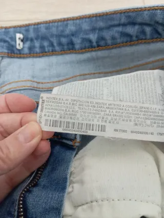 Vaqueros desgastados talla 38