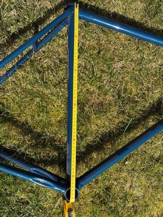 Cuadro Bicicleta Carretera Azul Recién Pintado