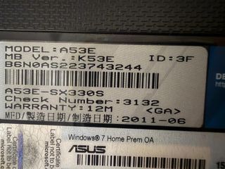 Portátil Asus A53E Rojo