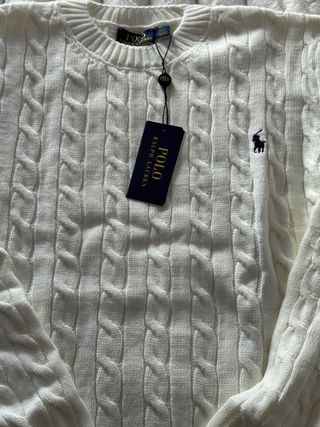 Jersey Polo Ralph Lauren Blanco Trenzado