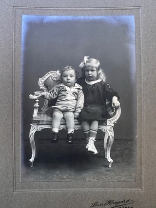 Lote 2 Fotos Antiguas Niños