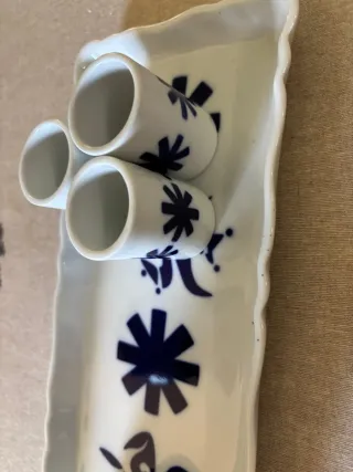 Botella y vasos Sargadelos