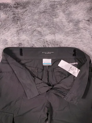 Columbia Pantalones Trekking Senderismo Gris Mujer