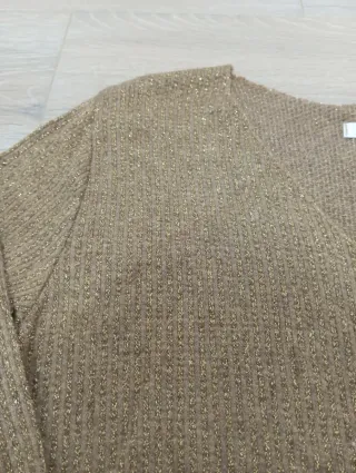 Conjunto punto marrón y dorado Talla L