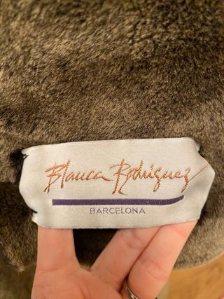 Abrigo largo piel marrón