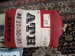 Set 3 Cuscini Vintage British Airways SFO ATH