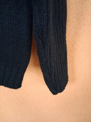 Cardigan nero con cerniera Colerige