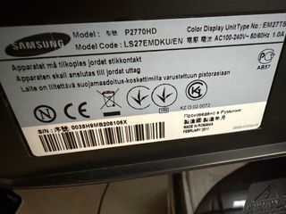 Monitor Samsung 27 SyncMaster P2770HD