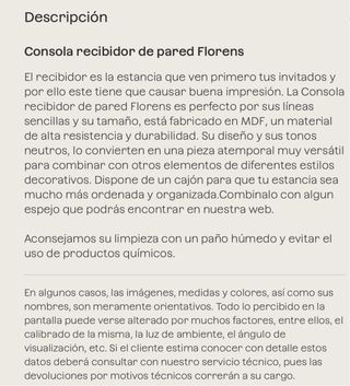 Consola de pared Florens Sklum Blanca