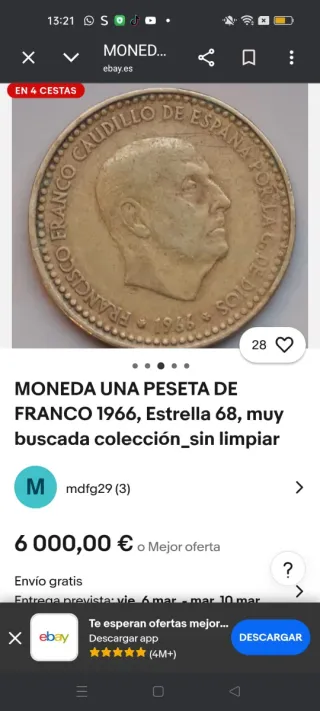 Moneda Franco Caudillo de España 1966
