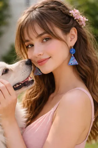 Bonitos y alegres Pendientes de plata