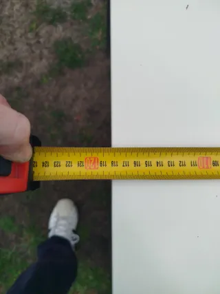 Mesa rectangular blanca 118x75 cm