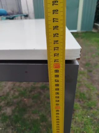 Mesa rectangular blanca 118x75 cm