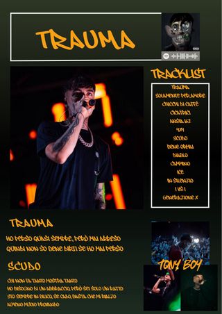 Poster A4 o quadretto Tony boy album