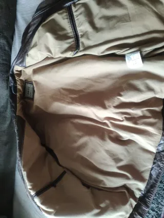 Cazadora Cuero F & Co Marrón talla L