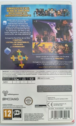 LOTE Minecraft Story Mode 1 y 2 Switch