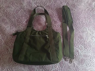 Bolso tote grande mujer verde militar