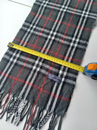Bufanda Burberry Vintage Gris Old Money Lana