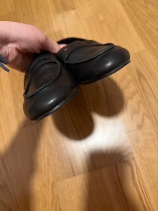 Mocasines de piel Zara mujer negros
