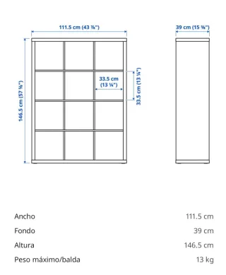 Estantería Ikea Kallax Negra