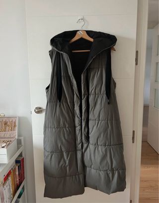 Chaleco largo reversible de mango