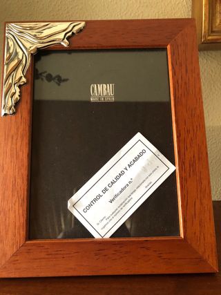 Marco de fotos madera y plata CAMBAU