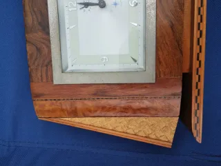 Orologio da tavolo Decò in legno Funzionante