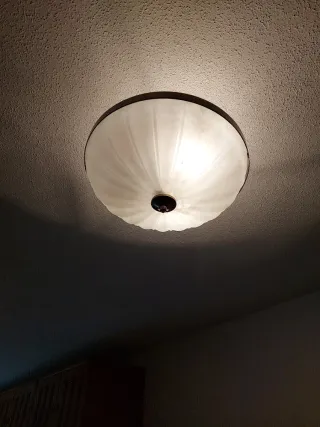 Lámpara de techo cristal y metal