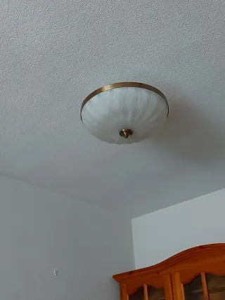 Lámpara de techo cristal y metal