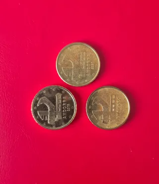 Lote 3 monedas 10 céntimos Andorra