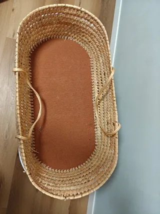 Moisés mimbre bebé patas plegables