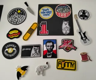 Super Lote 18 parches bordados ropa