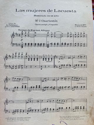 Partituras antiguas para piano.