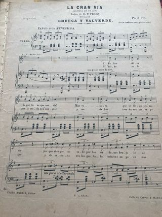 Partituras antiguas para piano.