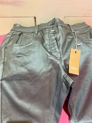 Pantalón Cecil Mujer encerado plomo