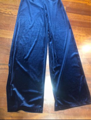 Mono largo mujer terciopelo azul