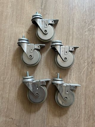Ruedas para muebles con freno (5 unidades)