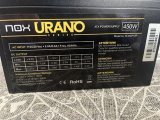 Fuente de Alimentación NOX URANO 450W