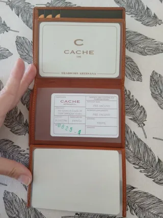 Cartera hombre Cache marrón sin estrenar comprada