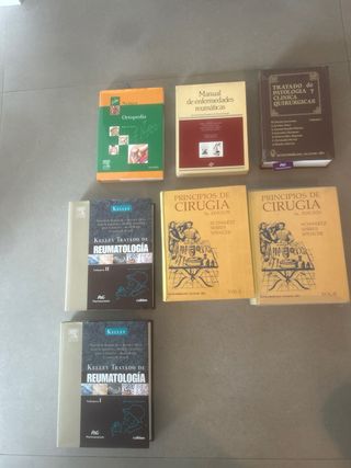Lote antiguos libros medicina reumatologia cirugía