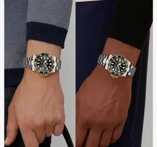 Reloj LENDIN Elegante Hombre Dorado y Plateado