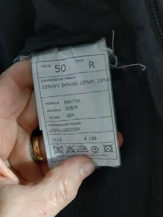 Enrico Coveri Montgomery Uomo Tg 50 Grigio