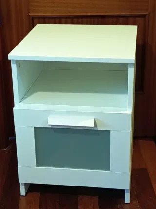 Mesita de noche BRIMNES Ikea blanca