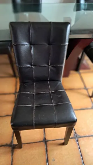 Mesa Comedor madera y Cristal